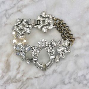 Chloe + Isabel Glam Crystal & Pearl Bracelet